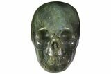 Realistic, Polished Labradorite Skull #116307-1